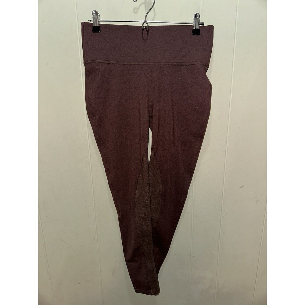 Spanx Leggings Womens Gym Workout Athletic Dark Brown Slim Fit Tummy Fit Sz 1